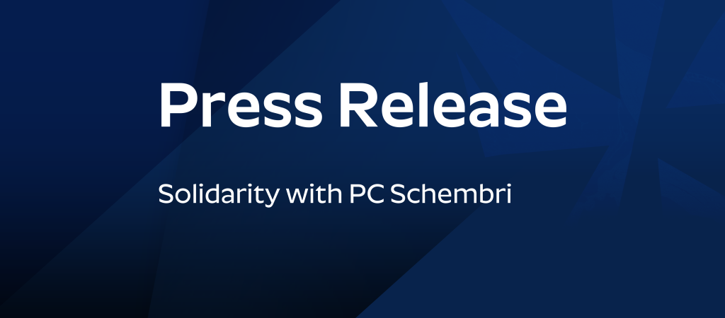 Press Release: Solidarity with PC Schembri