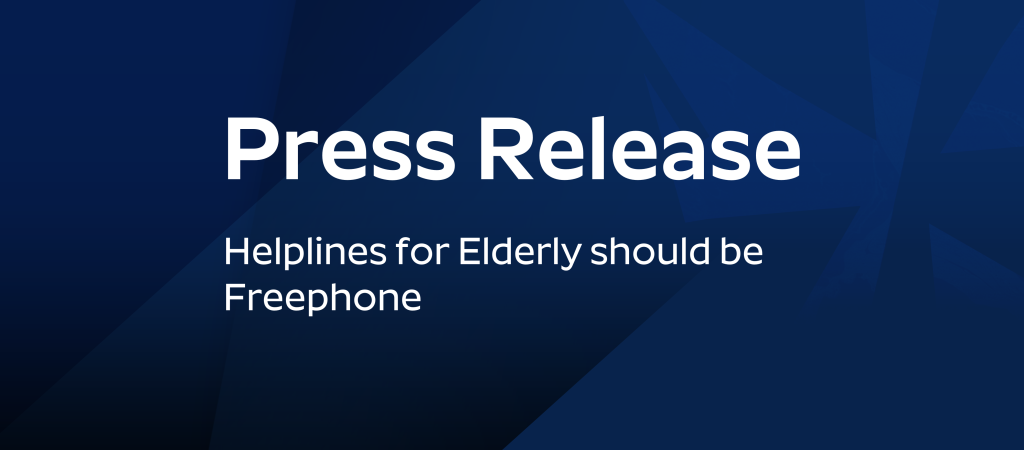 Press Release: Helplines for Elderly should be Freephone